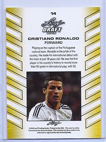 כריסטיאנו רונאלדו כרטיס טיוטת העלים מספר 14! אגדת כדורגל!