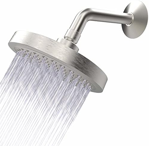 ראש מקלחת Circlesplash - מגבר גשם בלחץ גבוה - אנטי סתום ניקוי עצמי מתכוונן ראש מקלחת - תקינה ללא כלים 1 דקה -