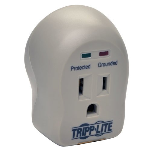 Tripp-Lite Spike Cube Series 1-Outlet Protector Wrege Surge, Plug-in ישיר, 600 J, 2 נוריות אבחון