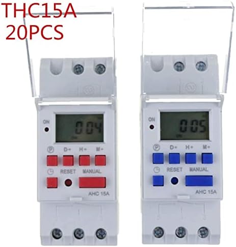 UNCASO 20 PCS THC15A DIN RAIL TIMER ממסר זמן מתגי מתגי מתג מגע אלקטרוני תכנותי שבועי מכשיר טבעת פעמון
