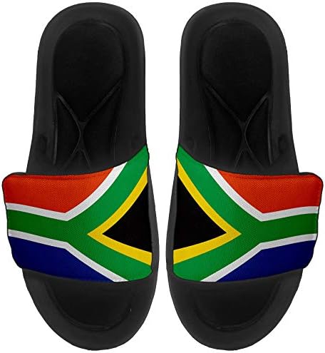 ExpressItbest מרופד סנדלים/שקופיות לגברים, נשים ונוער - דגל דרום אפריקה - דגל דרום אפריקה