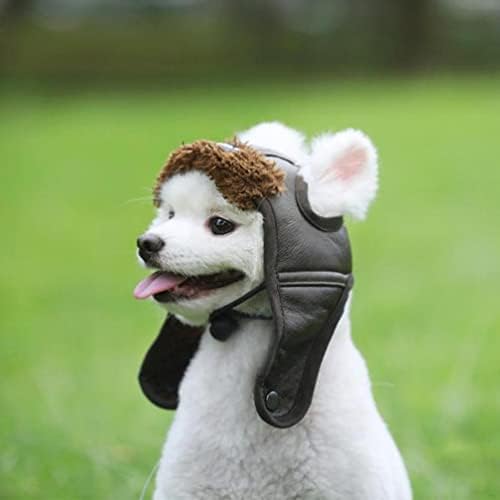 Ipetboom שחור קאובוי כובע כובע חיות מחמד כלב כלב חורפי חורף חיסונים חמים כובע עם דפי אוזניים אטפקים אטומים לרוח