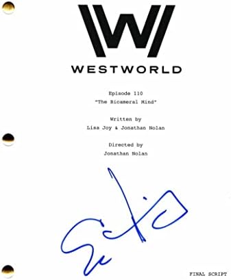 אד האריס חתום על חתימה ווסטוורלד תסריט טייס מלא - כוכב משותף: ג'יימס מרסדן, אוון רחל ווד, ג'פרי רייט - הסלע, אפולו 13, מוח