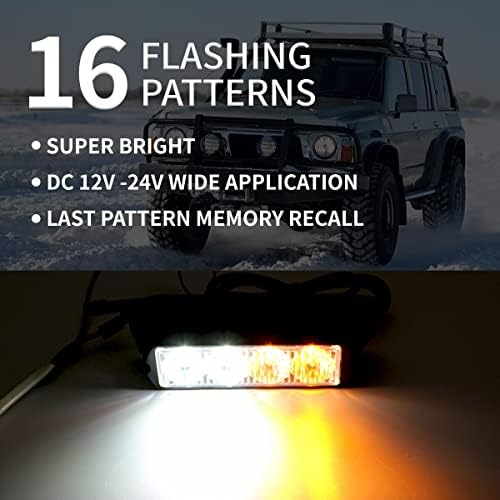 FXC 2 יחידות משטח 4-בהנחיית משטח הרכבה מהבהבת אורות רכב רכב המשאית LED סורג אור חירום משואת חירום זהירות אורות אזהרה