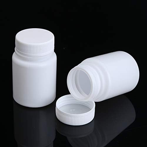10 יחידות ריק פלסטיק מוצק אבקת בקבוקי רפואת גלולת בקבוקוני כמוסה מקרה לוח בעל אחסון מיכל כימי מדגם לבן 20 מ