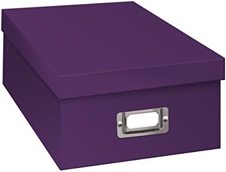 פיוניר ב-1 צילום / וידאו תיבת אחסון-מחזיק מעל 1,100 תמונות עד 4 על 6 או 10 וידאו וידאו, צבע אחיד: סגול בהיר.