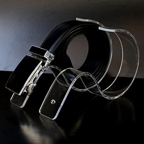 תצוגת חגורה אקרילית של Zerodeko Desktop Stand Acrylic מחזיק חגורה מחזיק חגורה נקה מארגן חגורה תצוגה חגורה מארז
