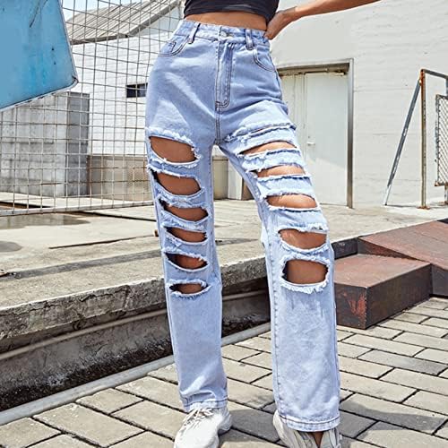 מכנסי ג'ינס מותניים גבוהים לנשים חורים ישרים שיפוע רזה אלגנטי כל התאמה מכנסי מכנסי ג'ינס סקיני קפרי רזים