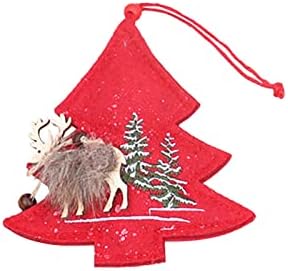 מחזיק מדרגות קישוטי חג המולד בד עץ חג המולד בצורת כוכב עץ עץ תליון ויטראז 'ויטראז'