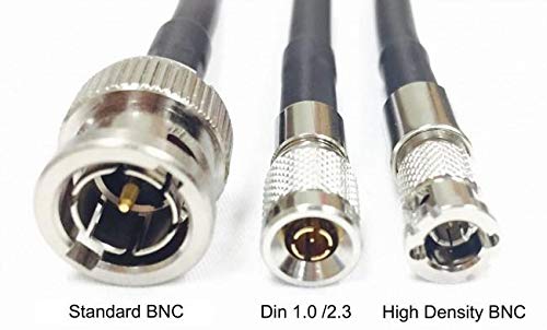 חיבור כבלים מותאם אישית 10 רגל בלדן 4855R 12 גרם דירוג סטנדרטי BNC זכר לצפיפות גבוהה מיקרו זווית ימנית זווית BNC זכר 3G/6G/12G