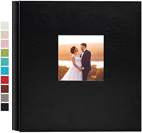 אלבום תמונות Potricher 4x6 600 תמונות אלבומי תמונות עטיפת עור קיבולת גדולה עם 600 כיסים אופקיים ואנכיים ליום נישואין משפחתי