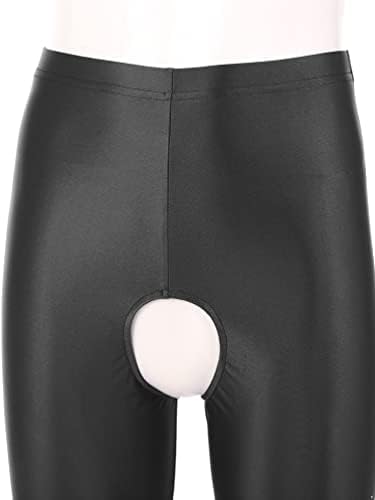 מכנסיים קצרים של אופנועים Vxuxlje לנשים חלולות אימון מבריק ומבריק אימון יוגה מכנסיים קצרים