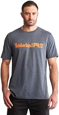 Timberland Pro צלחת בסיס לגברים חולצת טריקו שרוול קצר עם לוגו חזה