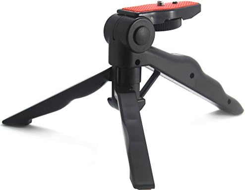 עמדת שולחן חצובה מיני עם רפידות ואחיזת אקדח רכה עבור מצלמות DSLR 1/4 במשקל של עד 2.5 קילוגרמים