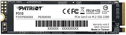 PATRIOT P310 240GB SSD פנימי - NVME PCIE M.2 GEN3 X 4 - צריכת כוח נמוך כונן מצב מוצק - P310P240GM28