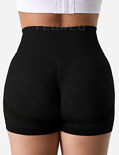 מקצועי נשים אימון מכנסיים קצרים 3.6 מכנסיים קצרים ללא תפר גבוהה מותן קונטור כושר יוגה מכנסיים אופנוענים