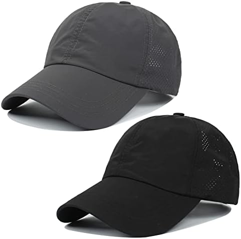 Muryobao 2 חבילות נשים קריס צולב קוקו קוקו כובע בייסבול גבוה פוני פוניקף מהיר ייבוש כובע נסיעות ספורט חיצוני