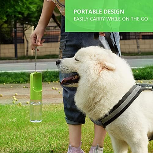 TRESPERROS כלב בקבוק מים 15 גרם קערת מים כלב 450 מל בקבוק מים מחמד עמיד עמיד עם כפתור אטום דליפה קערת כלבים ניידת ללא BPA