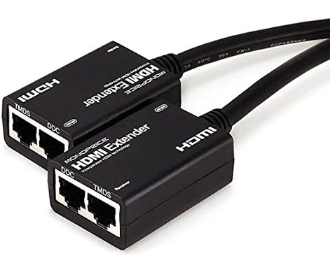 מאריך HDMI מונופריס באמצעות כבל CAT5E או CAT6, משתרע עד 98 מטר