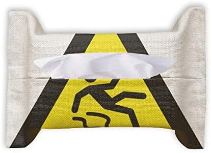 סמל אזהרה צהוב שחור שחור משולש רצפה נייר מגבת מגבת פנים שקית רקמות מפית