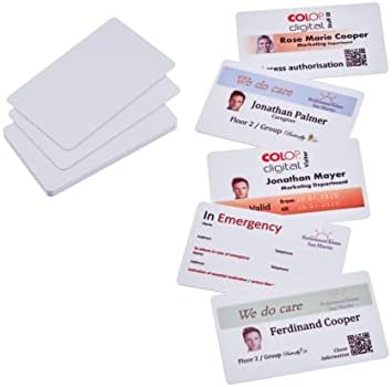 COLOP E-MARK סימון דיגיטלי מכשיר כרטיסי נייר, 85.5 x 54 ממ, לבן, 100 ספירת
