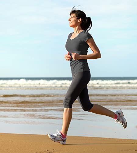 5 מארז אימון חולצות לנשים, לחות הפתילה מהיר יבש פעיל ספורט נשים של כושר ביצועים חולצות