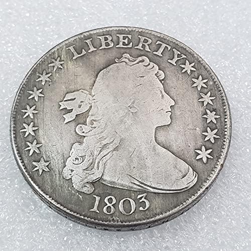 מלאכות עתיקות חזה אמריקאי גלי ראש מטבעות סחר חוץ מטבעות זיכרון 7 שנים 1799-1804