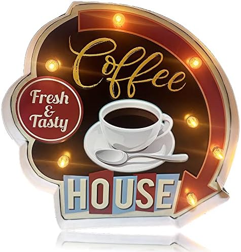 בית קפה חם פוניטט שלט מתכת מוטלת קפה קפה קפה- שלט קפה של דיינר וינטג