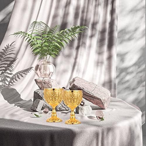 שרצ ' פרי זכוכית כוסות חתונה שולחן דקור גביע כוס זהב ירה משקפיים: מתכת רטרו יין כוס גביע גביעי למטבח בית בר 2 יחידות