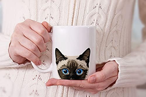 חתול חתלתול סיאמי ספל קפה קרמיקה כוס תה, 11 עוז