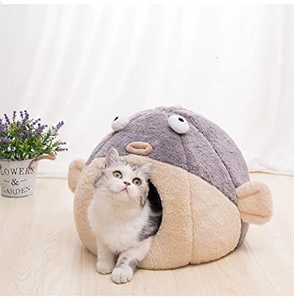 מעובה דגי צורת חתול מחמד בית-סופגנייה כלב מיטה-מחצלת כרית מיטת בית עבור כלב חתול מחמד אספקת בית תפאורה