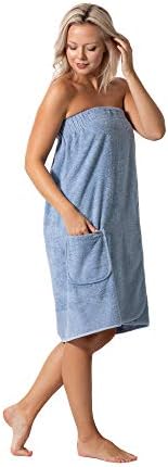 חלוק ישיר של נשים טרי בד ספא מגבת אמבטיה לעטוף עם סגירה מתכווננת & מגבר; אלסטי העליון