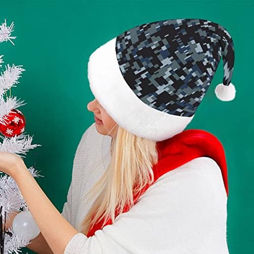 כהה דיגיטלי הסוואה חג המולד כובע רך קטיפה סנטה כובע מצחיק כפה עבור חג המולד לשנה חדשה חגיגי מפלגה
