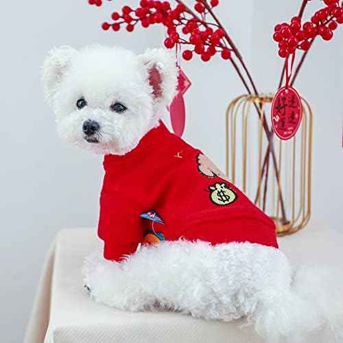 מעיל כלבים סוודר קלים בגדי חיות מחמד גור כלב תחפושת לחתול ראש השנה מעילי מזג אוויר קר כלב ז'קט נושם ז'קט כלב אטום רוח