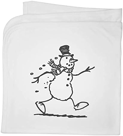 Azeeda 'Walking Snowman' שמיכה/צעיף כותנה