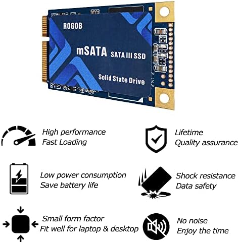 ROGOB 2TB MSATA SSD SATA III 6GB/S צורה קטנה צורה קטנה כונן מצב מוצק מיני דיסק קשיח למחשב נייד מחשב שולחני Ultrabook