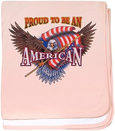 רויאל אריה שמיכה לתינוקות גאה אמריקאית קירחת נשר ארהב דגל
