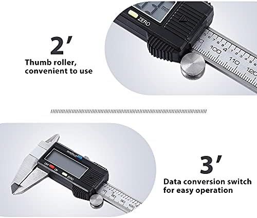 KJHD 0-150 ממ/6 מארז מתכת דיגיטלי Vernier Caliper Micrometer Caliper Digital מיקרומטר מדידה