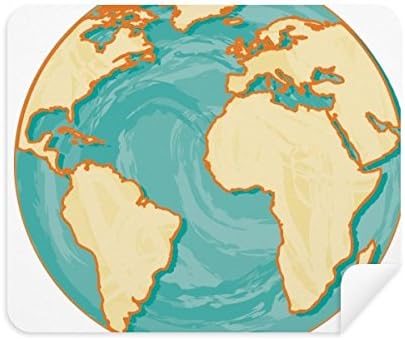 כדור הארץ כחול אוקיינוס צהוב העולם ניקוי בד מסך מנקה 2 יחידות זמש בד