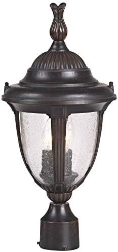 ג 'ון טימברלנד קאזה סיירה מסורתי חיצוני הודעה אור קבועה פנס ברונזה 24 1/2 מוזנח זכוכית עבור חיצוני בית מרפסת פטיו