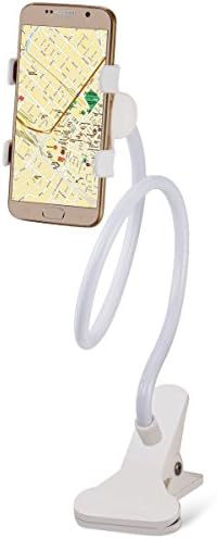 מחזיק טלפון סלולרי אוניברסלי יצירתי סוגר נייד גמיש מחזיק קליפ עצלן מעמד מתכוונן וניתן לסיבוב לטלפון סלולרי לבן