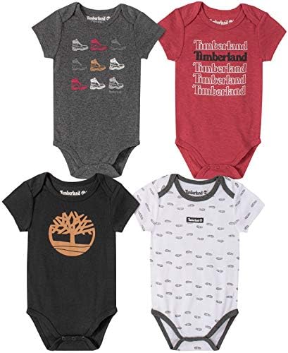 Timberland Baby-Boys 4 Pieces Pack Bodyshuits