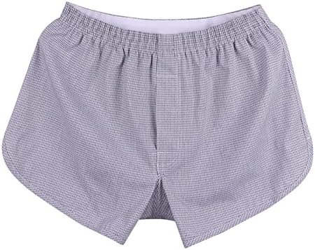 BMISEGM תחתוני כותנה גברים גברים תחתוני כותנה כותנה רופפת מכנסיים קצרים בינונית מותניים בינונית מכנסיים כותנה