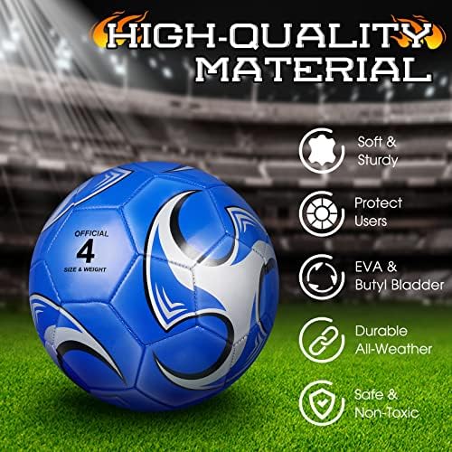 2 מחשב ספורט כדורי כדורגל נוער כדור כדורגל מסורתי בכדור רשמי גודל 5 גודל 4 כדור כדורגל עם מכונת משאבה תפור עבור
