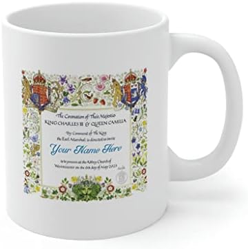 מלכים הכתרת יום רויאל הזמנה קרמיקה ספל אישית שלך הנצחה מזכרת בריטי בריטניה מלך צ 'ארלס השלישי היסטורי מזכרות מתנה מלך