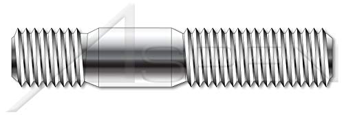 M6-1.0 x 16 ממ, DIN 939, מטרי, חתיכים, קצה בורג כפול, בקוטר 1.25 X, A2 נירוסטה