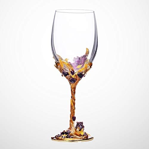 קבילוק ברור משקפיים ברור משקפיים קריסטל אמייל יין משקפיים גביעי שמפניה משקפיים קליית משקפיים עם פרחים לחתונה