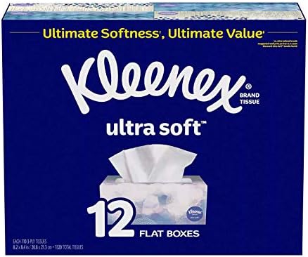 Kleenex Kleenex Ultra רקמות פנים רכות, קופסאות שטוחות