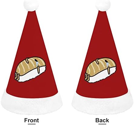 חמוד דגי סושי קטיפה חג המולד כובע שובב ונחמד סנטה כובעי עם קטיפה ברים ונוחות אוניית חג המולד קישוט