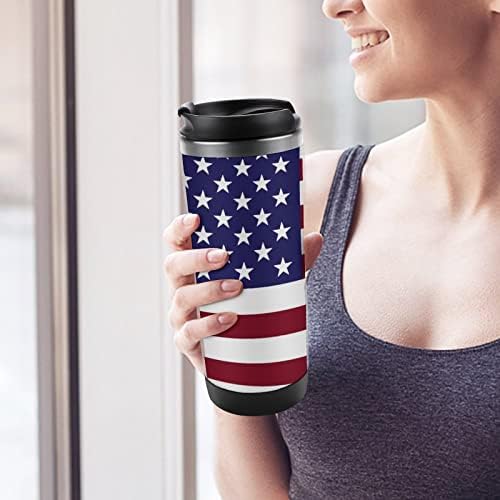 אמריקן וסנט קיטס נביס דגל טיול ספלי קפה עם כוסות מבודדות מכסה בקבוק מים קיר כפול נירוסטה